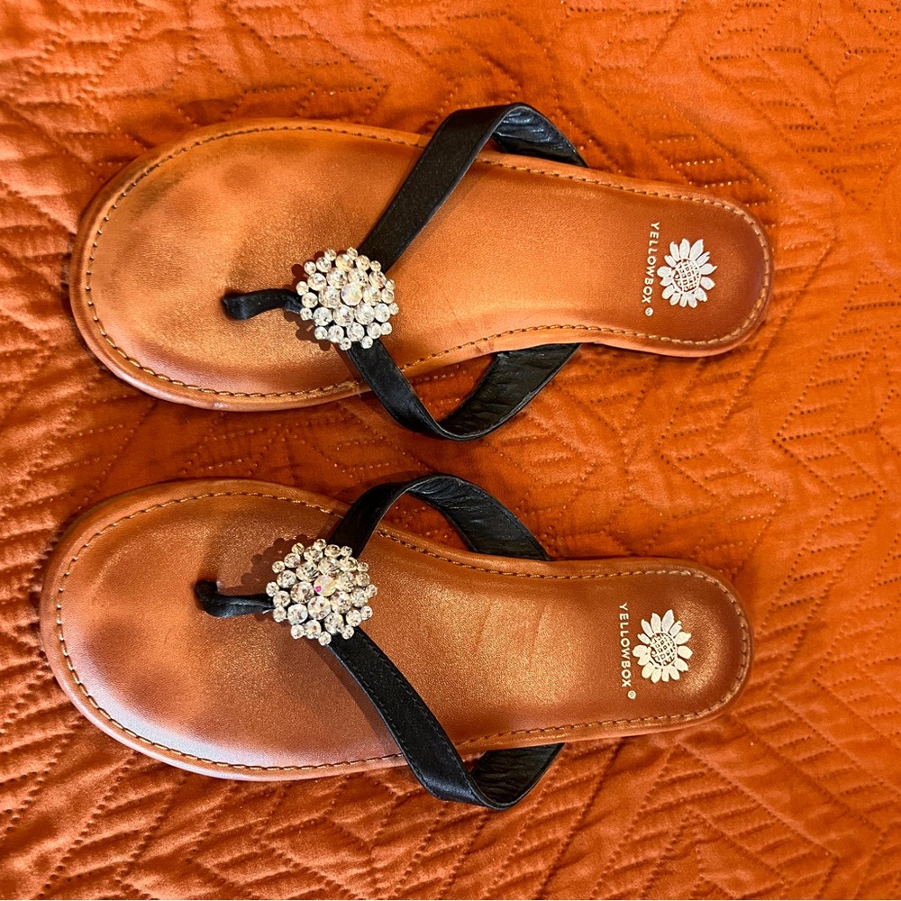 Yellow box sandals